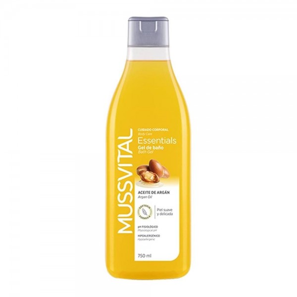 mussvital essentials gel de bano aceite de argan 750 ml